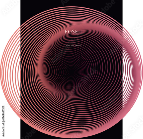 Abstract digital art with concentric circles and gradient effect