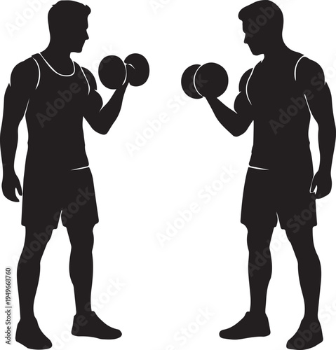 man lifting dumbbell workout