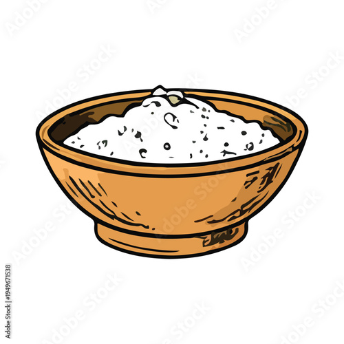 Handrawn matcha powder ceremony cartoon . vector illustration design