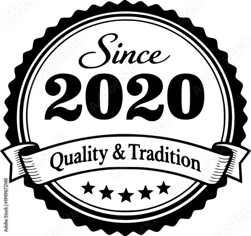 Vintage “Since 2020” Heritage Quality Badge
