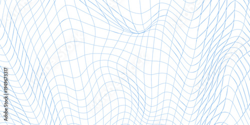 Groovy Checker Line Seamless Pattern. Paper Notebook Texture. Doodle Y2k Style Background. eps10