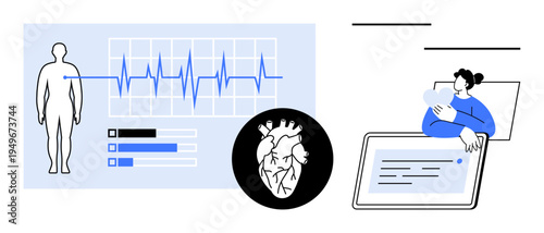 Health monitoring. Digital tools focus on health monitoring and heart activity visualization. Health monitoring supports telemedicine, wellness, medical research, fitness tracking, and diagnostics