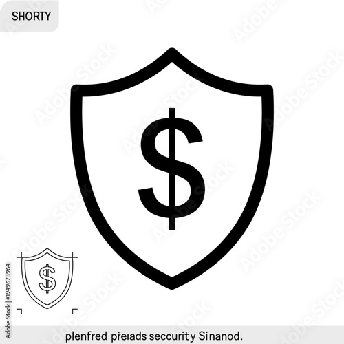 Financial security shield with dollar sign representing protection and investment.