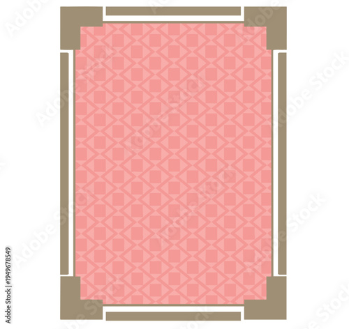 Japanese Pattern Square Frame – Message Card Template