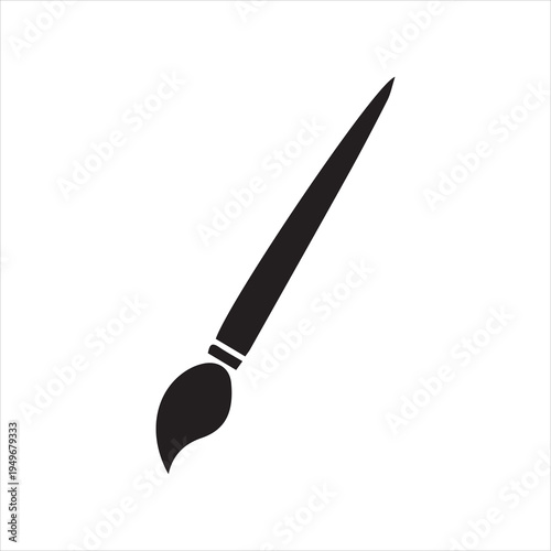  paint brush vector icon on white background.