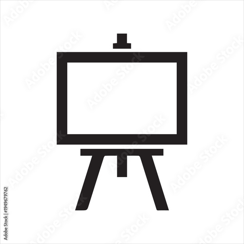 Easel icon on white background. 