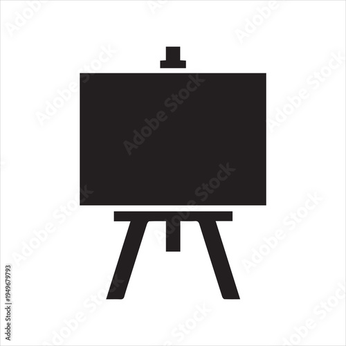 easel icon on white background