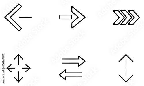 Collection of various arrow symbols and icons
