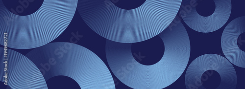 Modern medical or health care abstract blue background with circle lines. Geometric stripe line art design for poster, brochure, cover, website, header, web banner, presentation.Vector Art