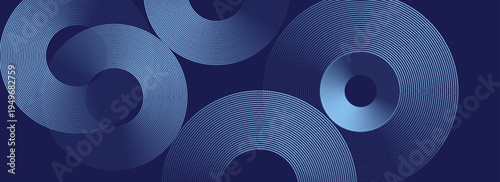 Modern medical or health care abstract blue background with circle lines. Geometric stripe line art design for poster, brochure, cover, website, header, web banner, presentation.Vector Art