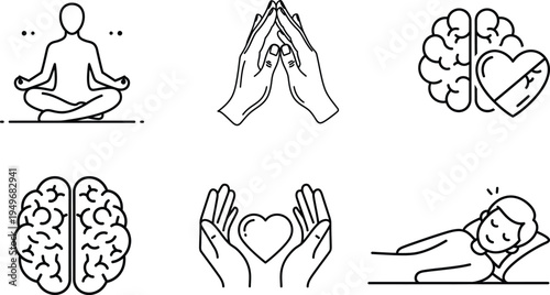 Mindfulness and meditation symbols