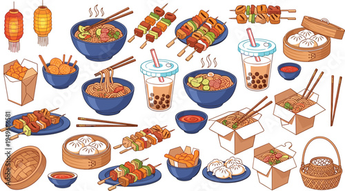 Cute Earth character collection with green leaves and watering can for environmental protection sustainability and global ecology awareness design