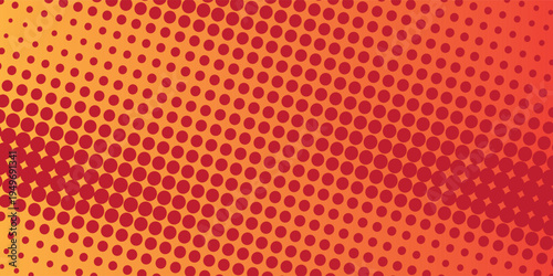 Orange and red halftone gradient pattern texture with digital technology background. Vector EPS new