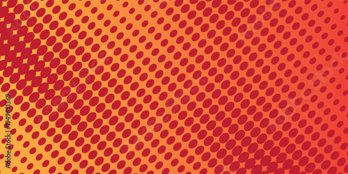 Orange and red halftone gradient pattern texture with digital technology background. Vector EPS new