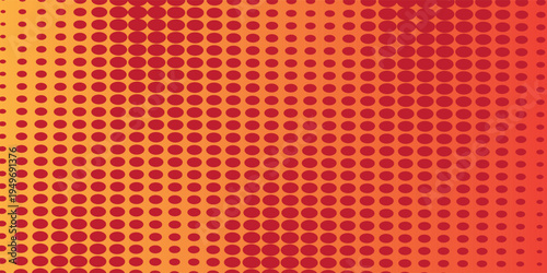 Orange and red halftone gradient pattern texture with digital technology background. Vector EPS new