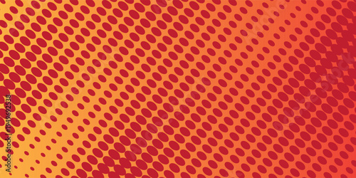 Orange and red halftone gradient pattern texture with digital technology background. Vector EPS new