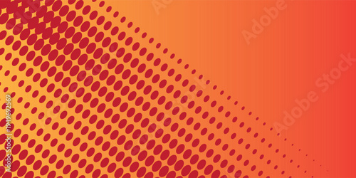 Orange and red halftone gradient pattern texture with digital technology background. Vector EPS new