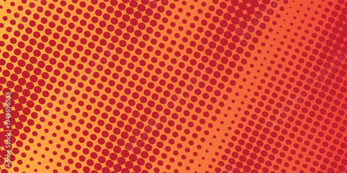 Orange and red halftone gradient pattern texture with digital technology background. Vector EPS new
