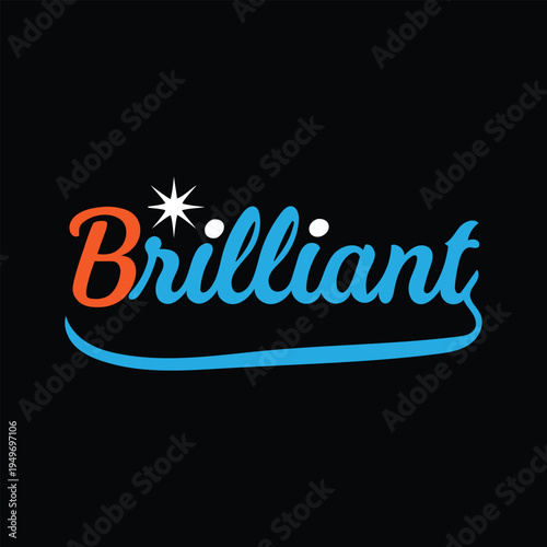 Creative brilliant text typography design