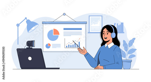 Businessman analyzing data on tablet at desk.