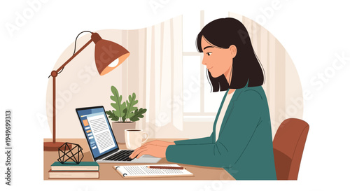 Businessman analyzing data on tablet at desk.