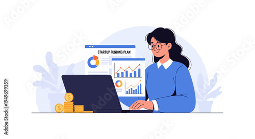 Businessman analyzing data on tablet at desk.