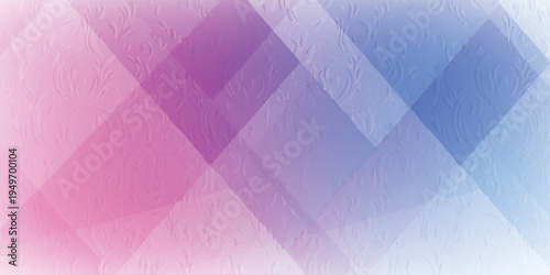 Abstract Geometric Background with Pink and Blue Gradient Overlay.