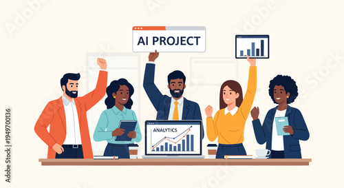 Businessman analyzing data on tablet at desk.