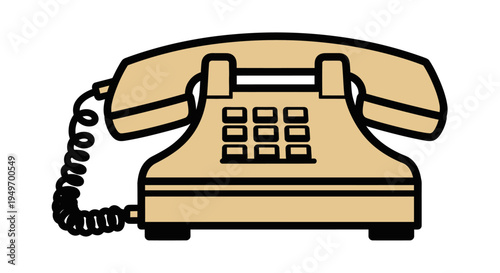 Vintage retro old telephone device.