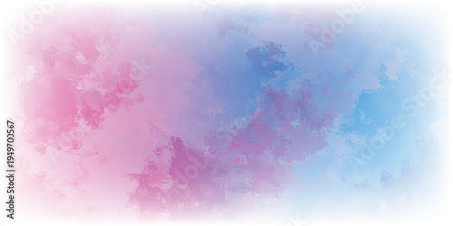 Abstract Watercolor Wash Background in Pink and Blue Hues.