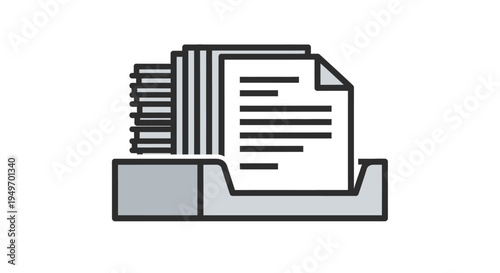A stack of documents in a file organizer.