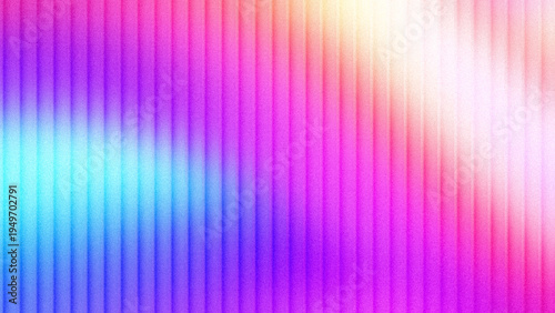 Foto Grainy neon pink and cyan reeded glass with vibrant lo-fi noise