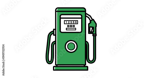 Green fuel pump illustration for transport.