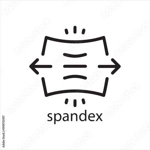 Spandex, linear icon. Stretch fabric material. Line with editable stroke.