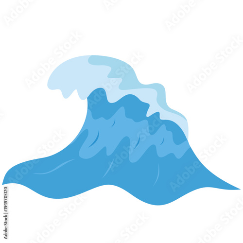 Blue water wave vector Illustration 