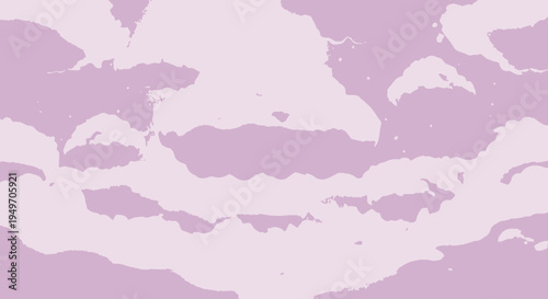 Pink cotton candy vector clouds in pastel sky background