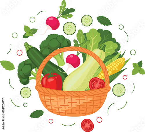 Vibrant Orange Fruit Vector Illustration Set Featuring Whole Citrus Slices and Green Leaves with Decorative Stars for Healthy Food and Organic Nutrition Design