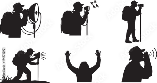 Explorer and the Jungle Soundscape Silhouettes Set of Six