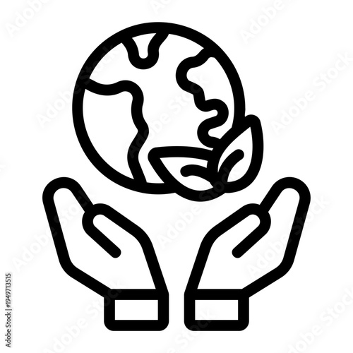 Save the planet Line Icon