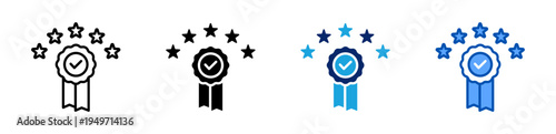 quality badge icon set multiple style collection