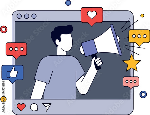 Social Media Marketing and Digital Promotion Concept