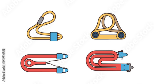 Yoga Strap Line art vector soft colorful abstract illustration