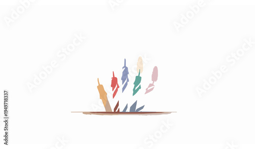 Festive birthday cake candles with glowing flames vector illustration celebration candles isolated on white background