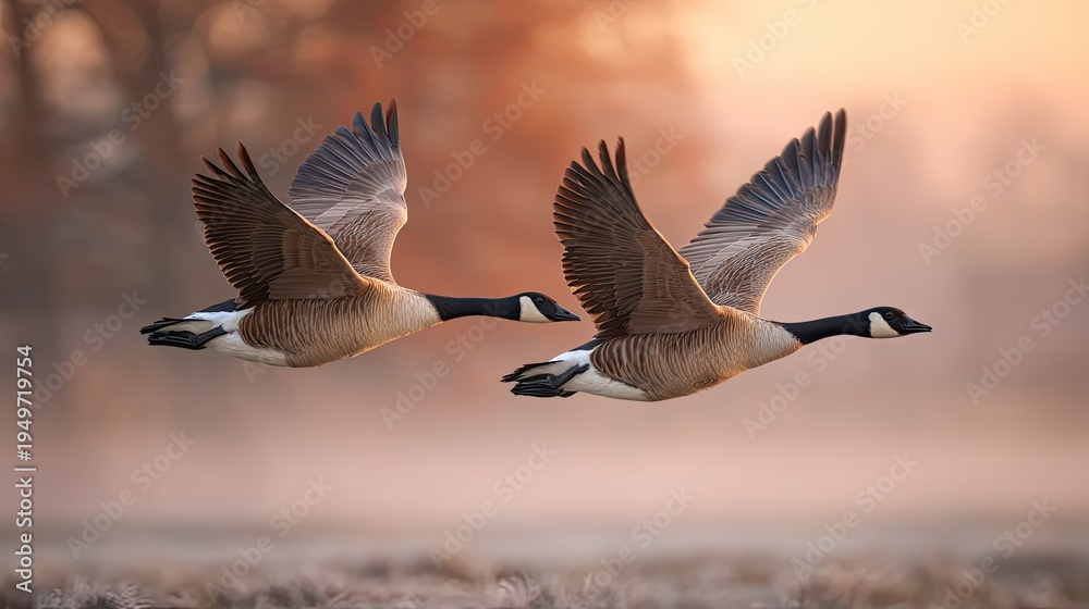 Obraz premium Canada Goose in flight