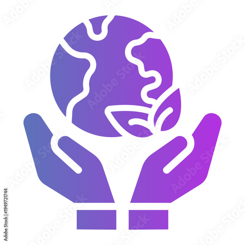 Save the planet Line Gradient Icon