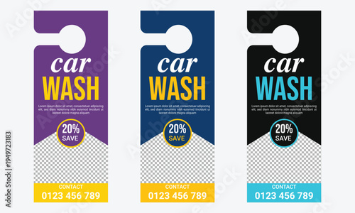 Car Wash Door Hanger Template