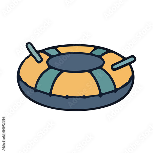 Snow Tube Icon Illustration