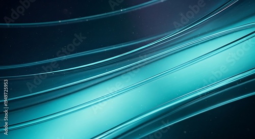 A blue and black abstract image with glowing lines