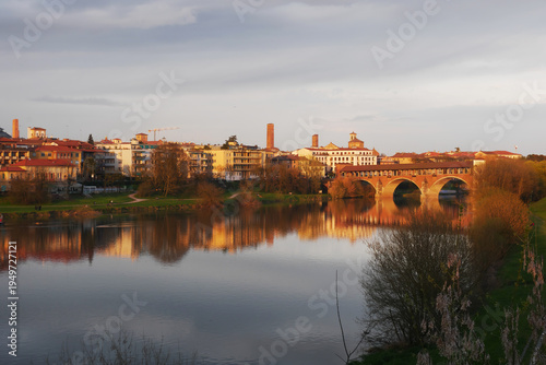 Pavia city village historic center square church