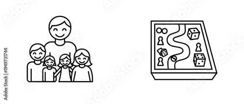 Happy family enjoying board games together indoors symbolizing bonding fun and quality time with dice and pawns